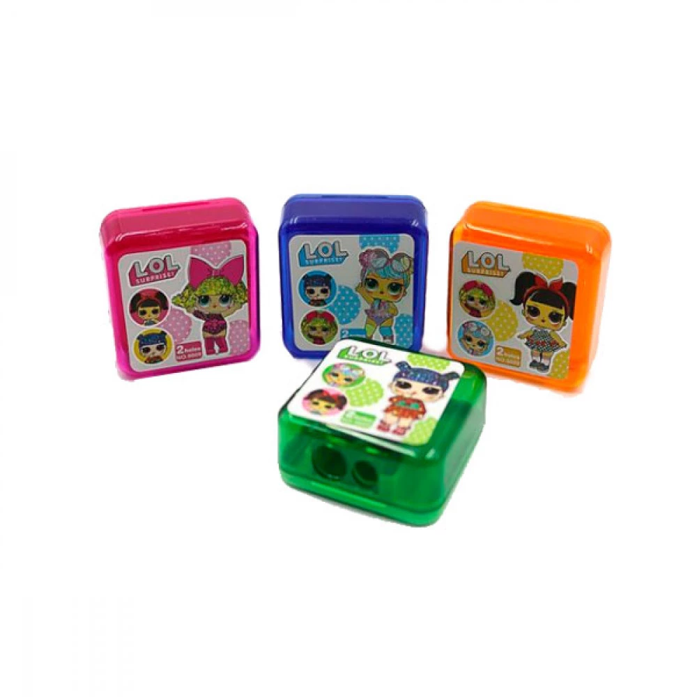 Точилка дитяча подвійна LOL 1549Т з контейнером MIX
