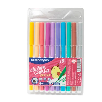 Фломастери 10кол Centropen 7550/1009 ТР пастельні
