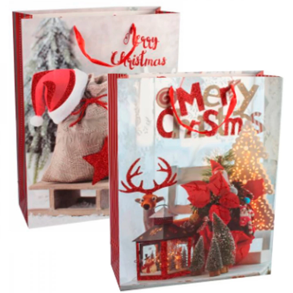 Пакет подарунковий А2 Новорічний 3-19079902 Mix.