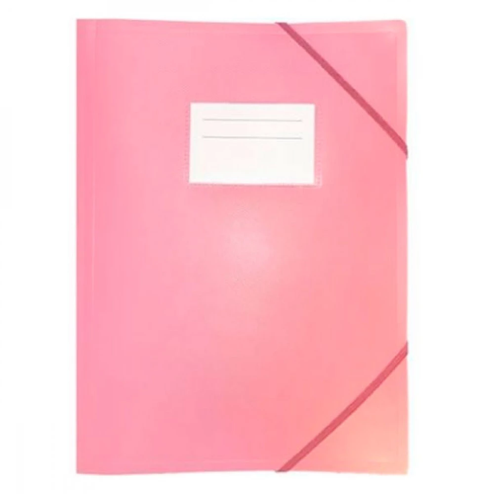 Папка пластикова А4 Optima O35699-89 на гумці з кишенею пастель рожева