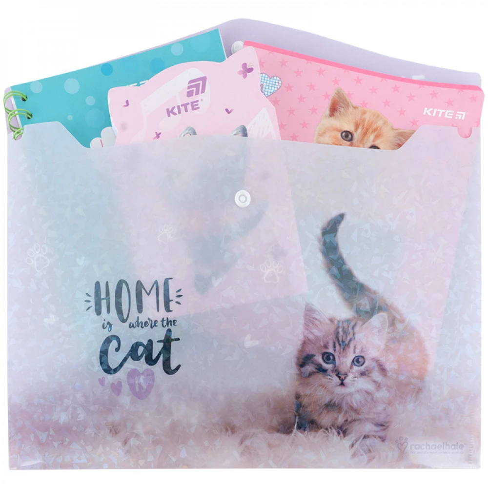 Папка – конверт пластикова А4 Kite R25-244 на кнопці