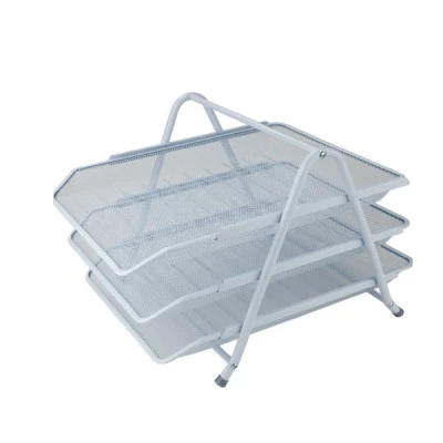 Лоток горизонтальний "Axent" 2122-21 3в1 металевий білий