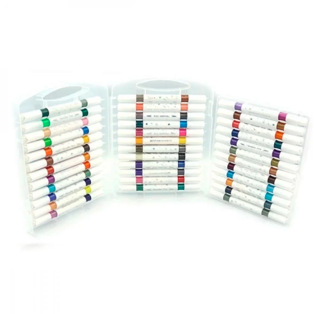 Набір скетч маркерів Aodemei М6146-36 36 шт Акрил Металик двосторонній пластик бокс