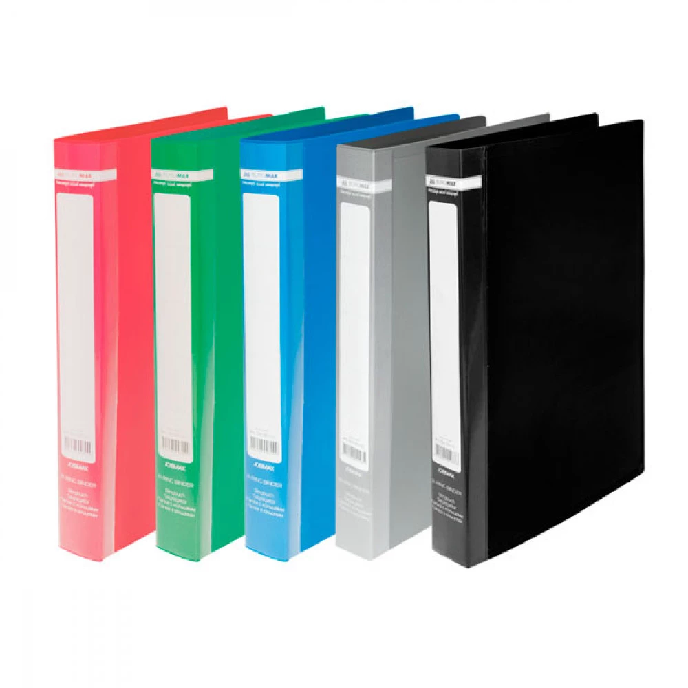 Папка пластикова А4 25мм з 2-ма кільцями BuroMAX/Jobmax 3161-99 MIX