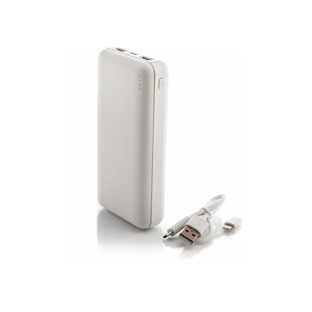 Мобільна батарея Optima O74107 2 USB Power Bank 20000 mAh 5V 2.1A біла