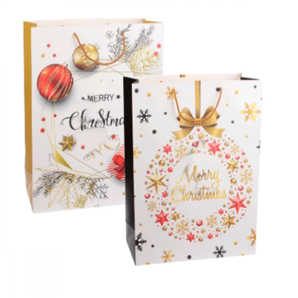 Пакет подарунковий А1 "Merri Christmas" 31-1681Mix білий 