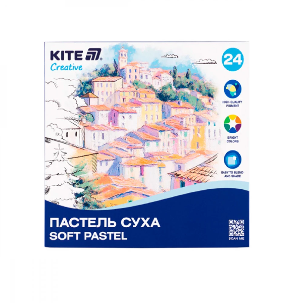 Крейда-пастель суха 24кол Kite K-201-24