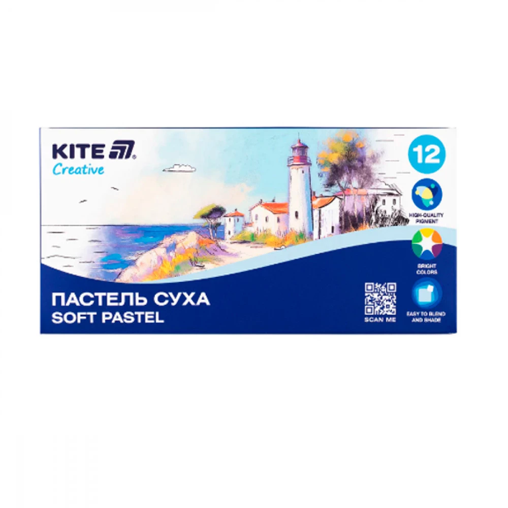 Крейда-пастель суха 12кол Kite K-201-12