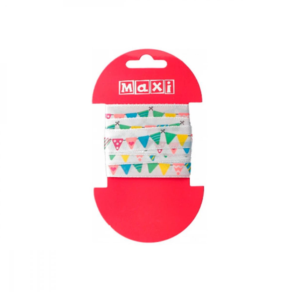 Стрічка для декору 1 см BJ21-05012-A (2 м) із печаткою