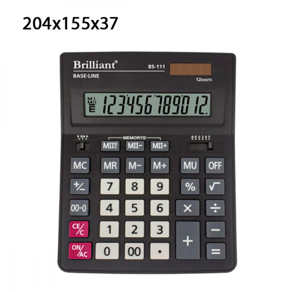 Калькулятор Brilliant BS-111 12 розрядний, чорний