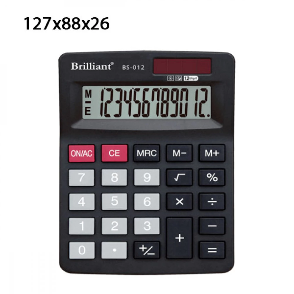 Калькулятор Brilliant BS-012 12 розрядний, чорний