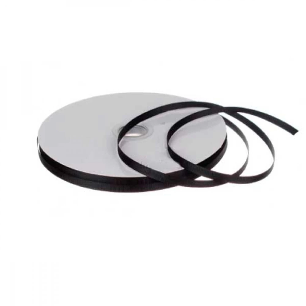 Стрічка репсова для декору 2,5см №39 (91,4м) чорна 