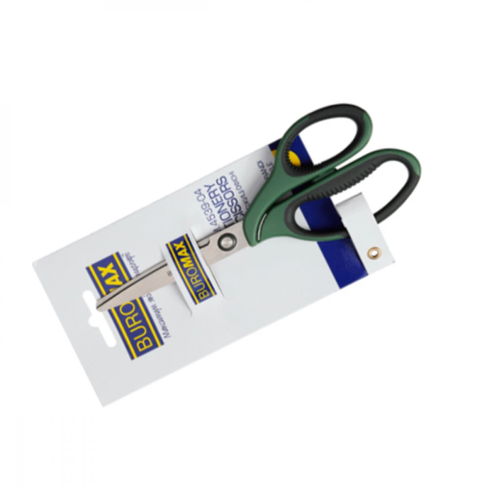 Офісні ножиці BuroMax ВМ4539-04 MORANDI STYLE 180мм зелені