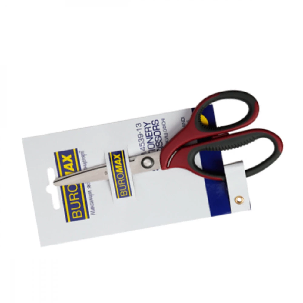 Офісні ножиці BuroMax ВМ4539-13 MORANDI STYLE 180мм бордові