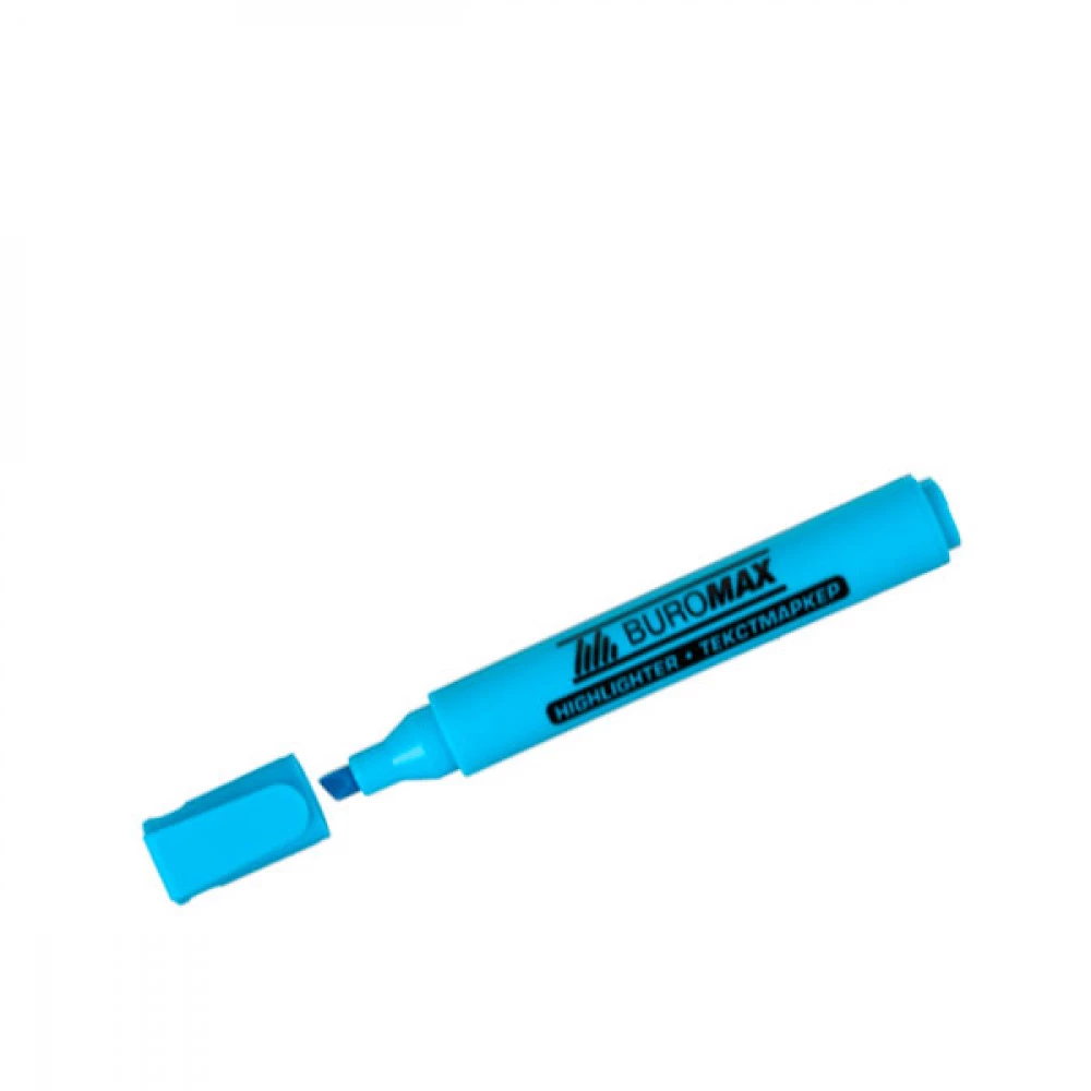Маркер BuroMAX ВМ8906-02 текстовий клиноподібний NEON 1-4.6 мм синій