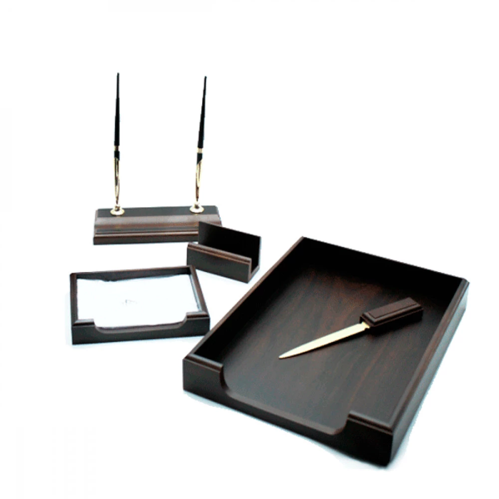 Набір офісний 5159 XDX (5 предметів) дерев'яний горіх 