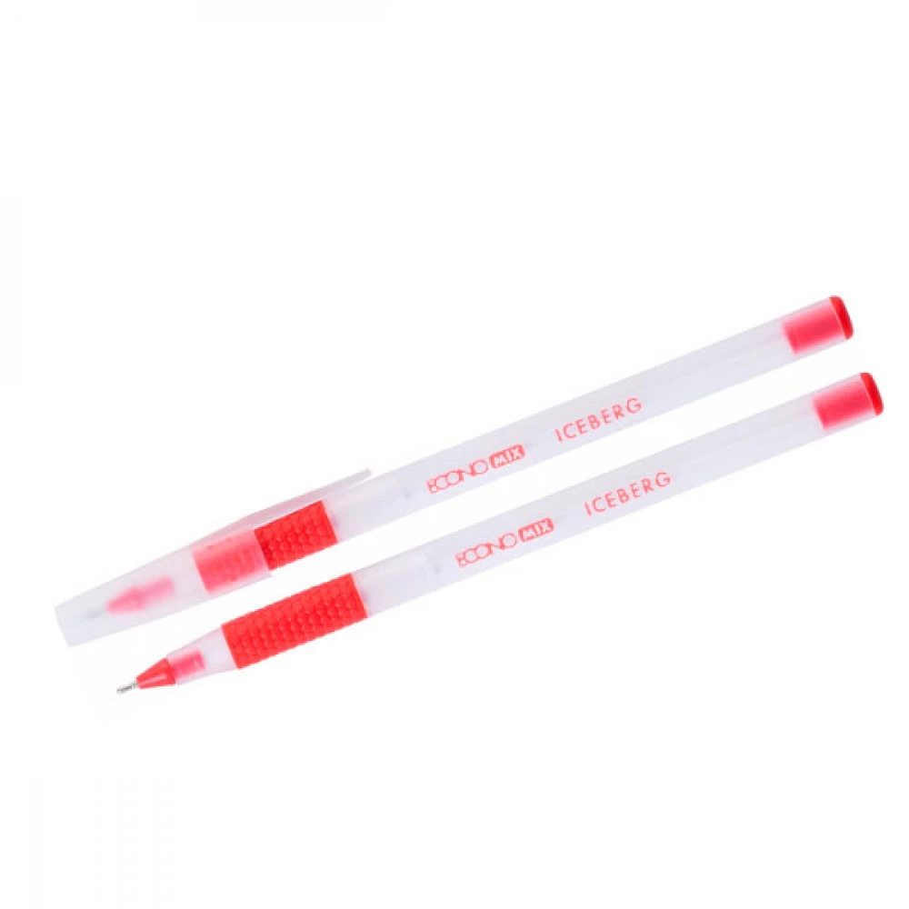 Ручка кулькова Economix Е10197-03 Iceberg 0,7 мм олійна червона