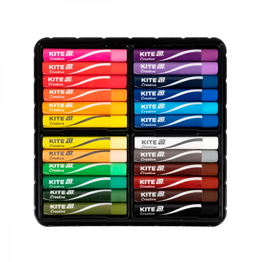 Крейда пастельна масляна 24 кольори Kite K-200-24