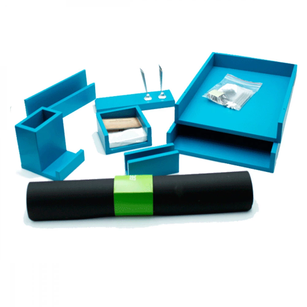 Набір офісний 7272 FDL 7 предметів блакитне дерево