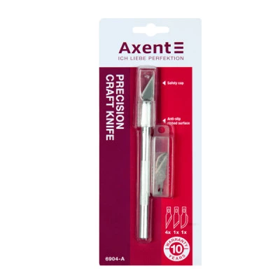 Ніж макетний Axent 6904-А метал. корпус (+5 змінних лез)