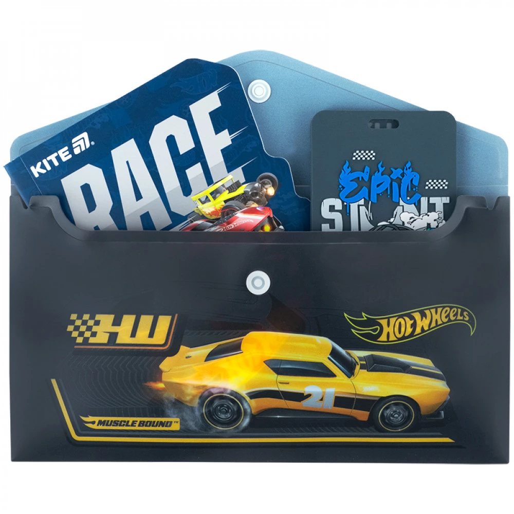 Папка - конверт пластиковий DL Kite HW25-246 на кнопці