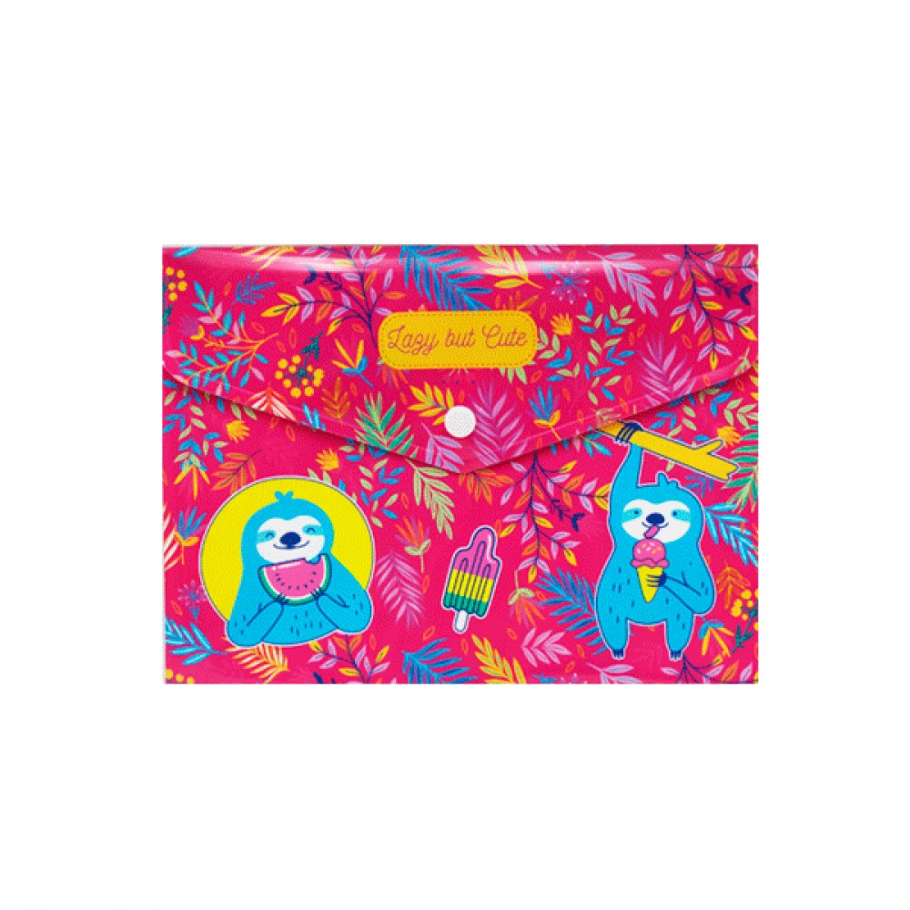 Папка - конверт пластиковий А5 CFS CF32013-09 на кнопці