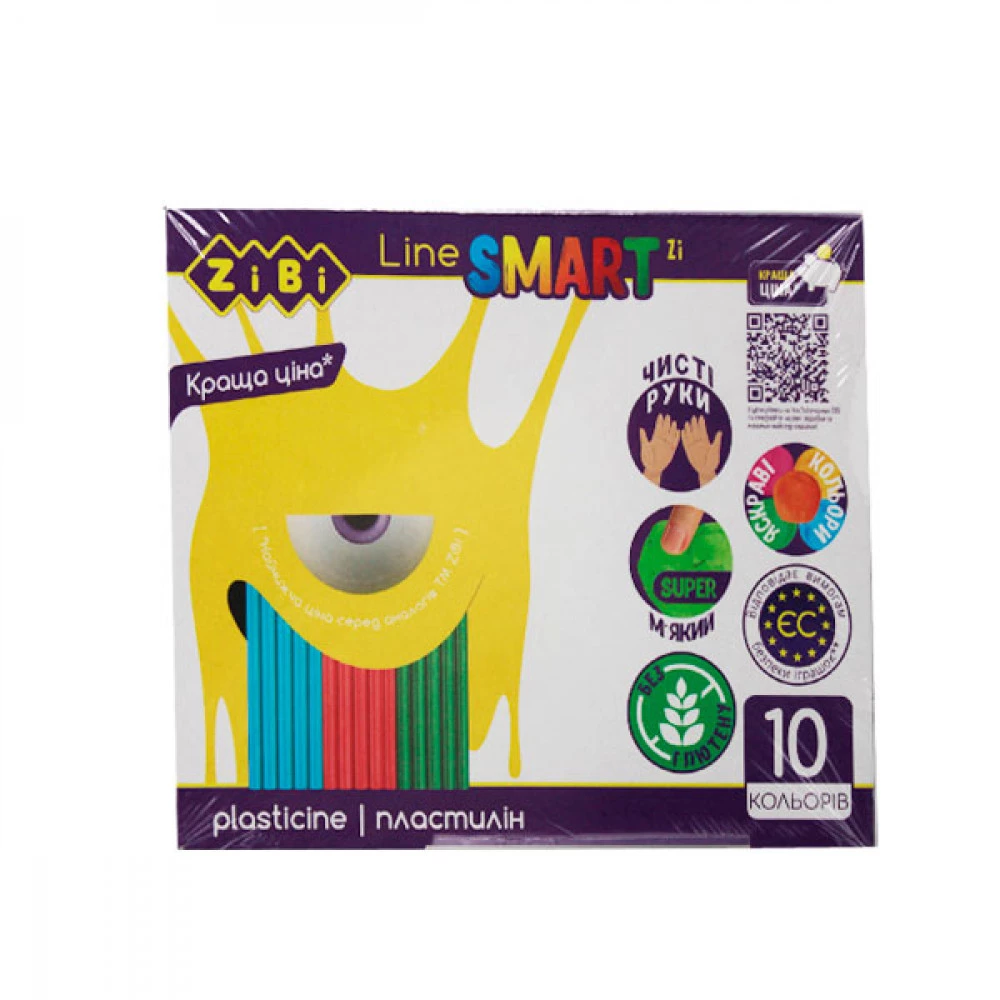 Пластилін ZiBi ZB6223 10 кольорів 200 г