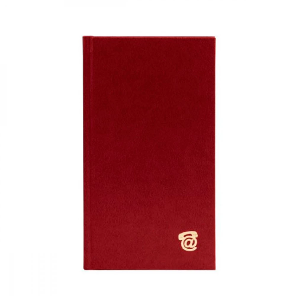 Алфавітна книга А6 80 аркушів у лінію 210-Р-0521 бордова