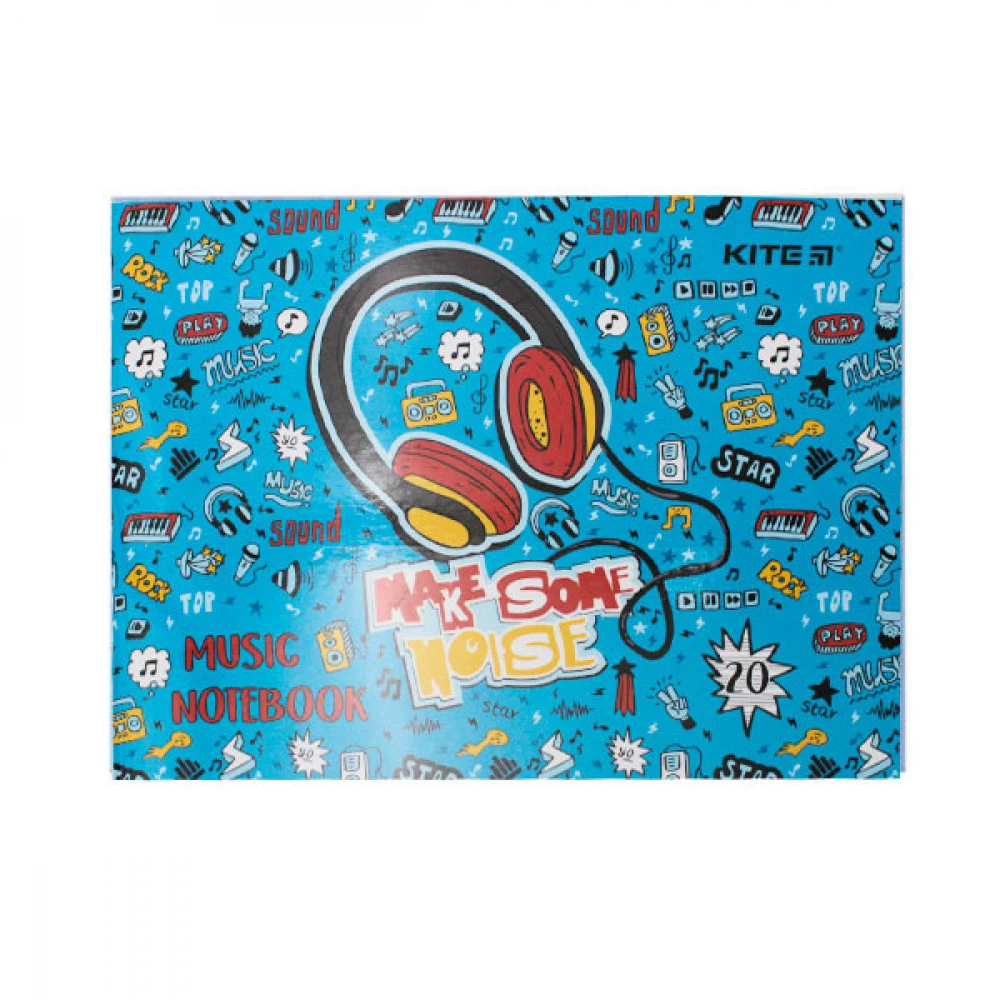 Зошит для нот А5 Kite K24-405 Headphones 20л