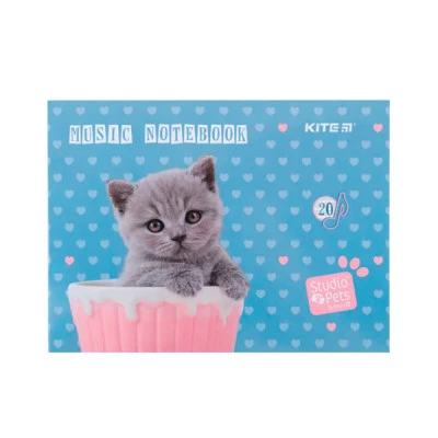 Зошит для нот А5 Kite SP24-405 Studio Pets 20 аркушів