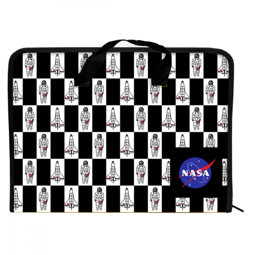 Папка-портфель пластикова А4 на блискавці Kite NASA NS21-202