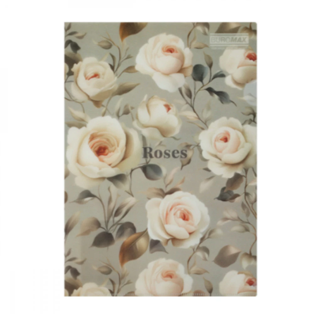 Кутник пластиковий А4 BuroMax ARABESKI 180мк BM3854-20 світло-сірий