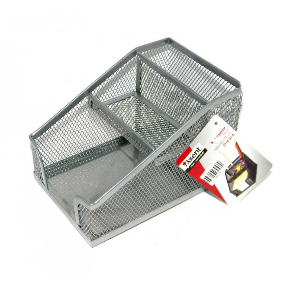 Підставка для ручок 100x143x100 "Axent" 2118-03 металева срібло