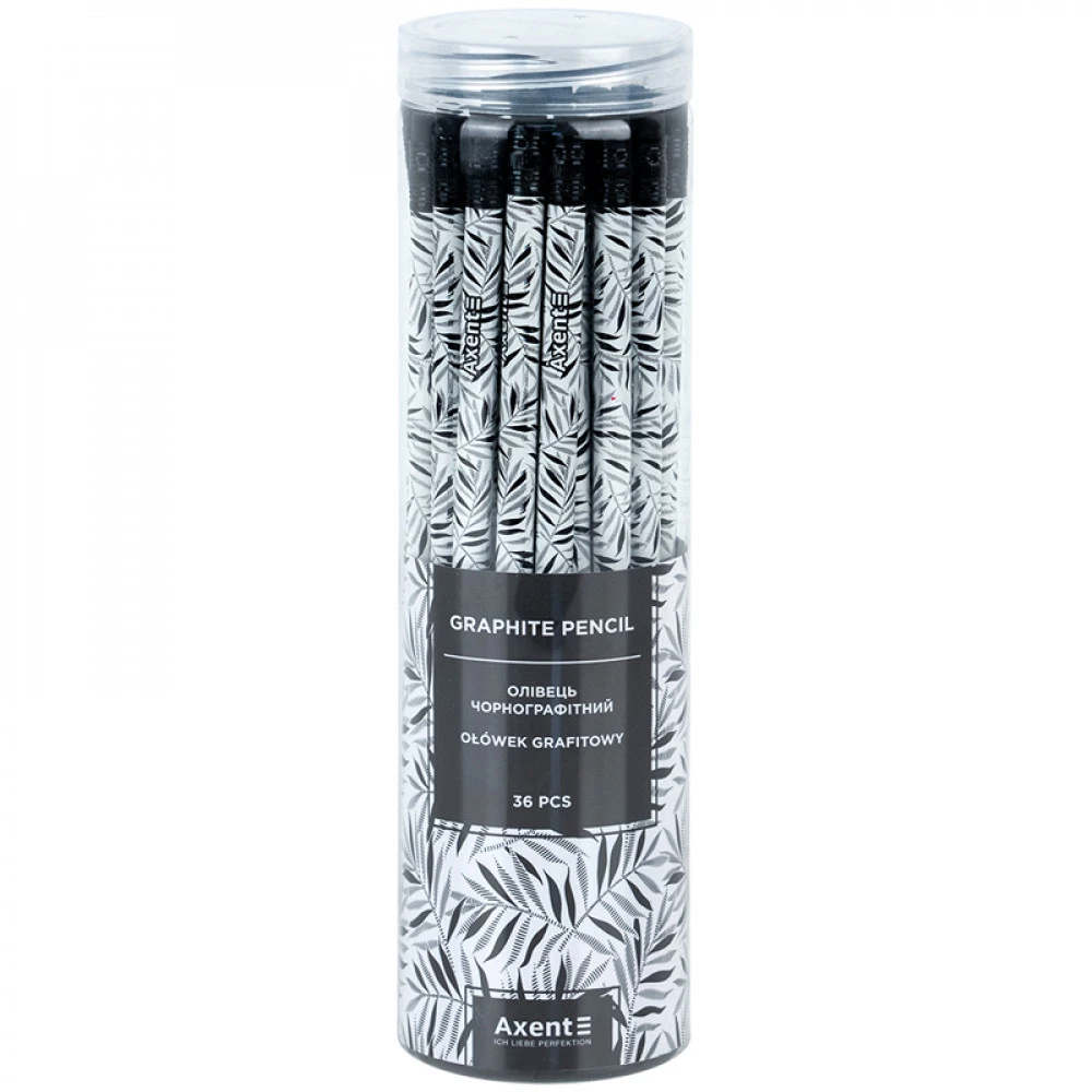 Олівець простий Axent 9009-19 Black Leaves HB