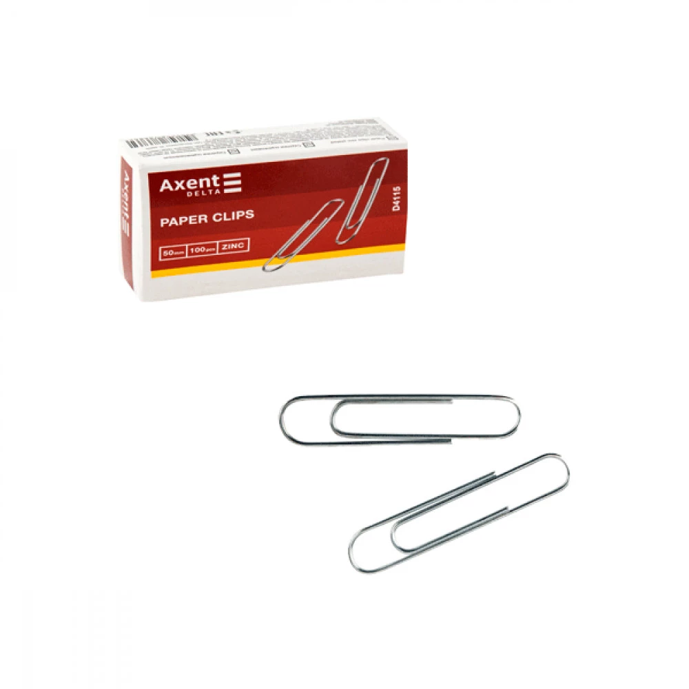 Скріпки 50 мм Delta 4115 (100 шт) металеві