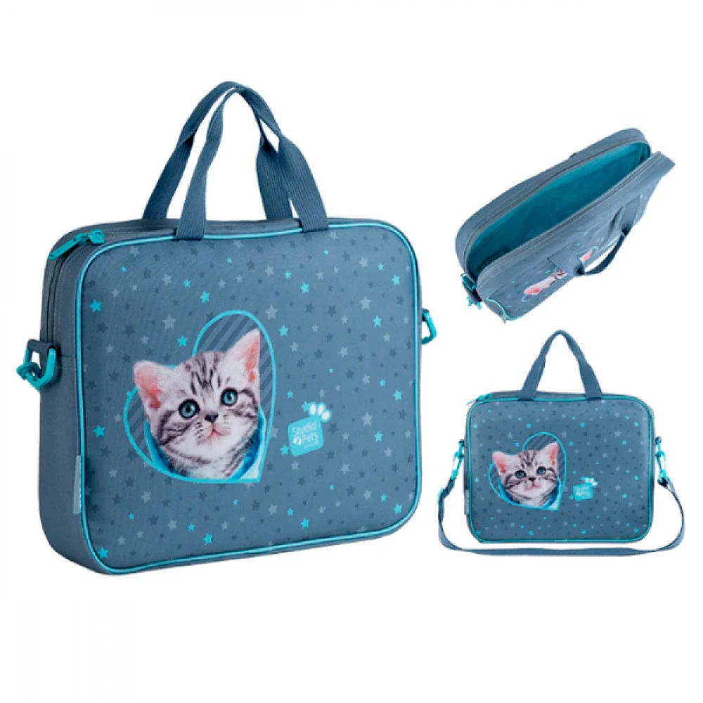 Шкільна текстильна сумка 1 відділення А4 Kite Studio Pets SP25-589-2