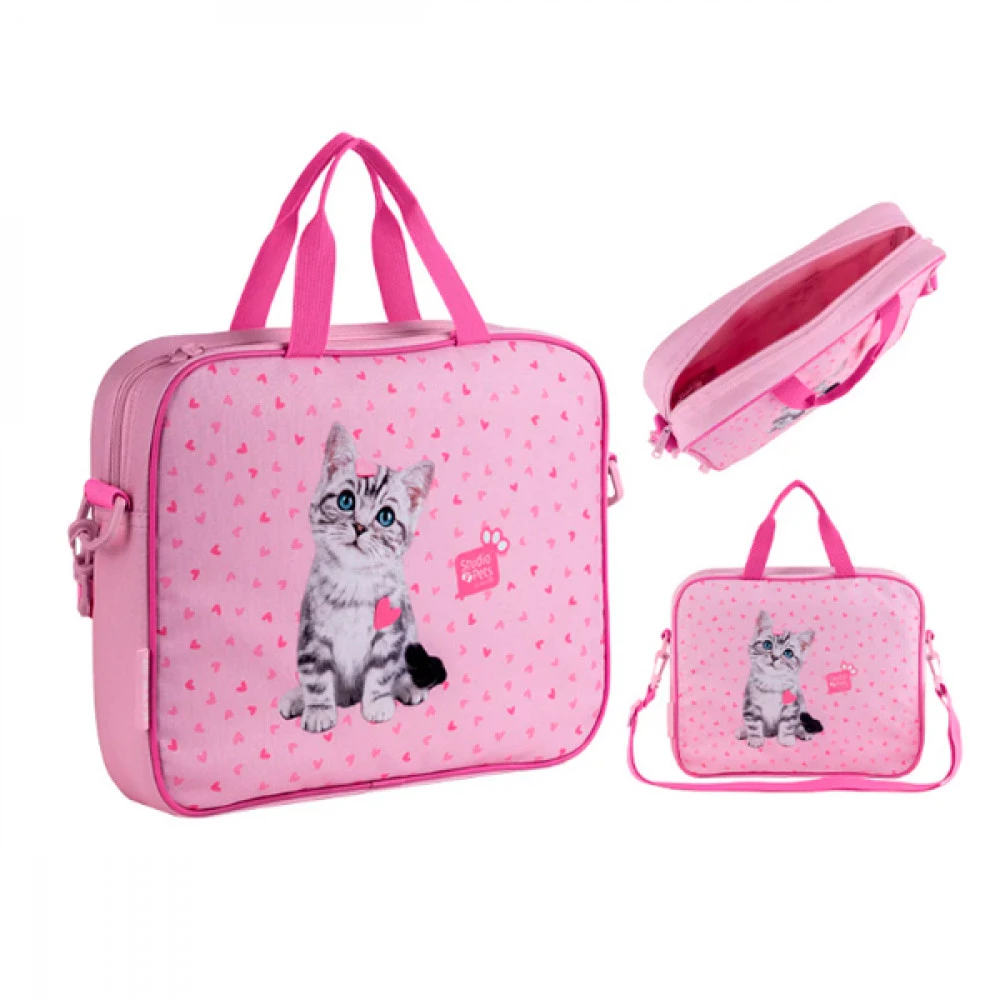 Шкільна текстильна сумка 1 відділення А4 Kite Studio Pets SP25-589-1