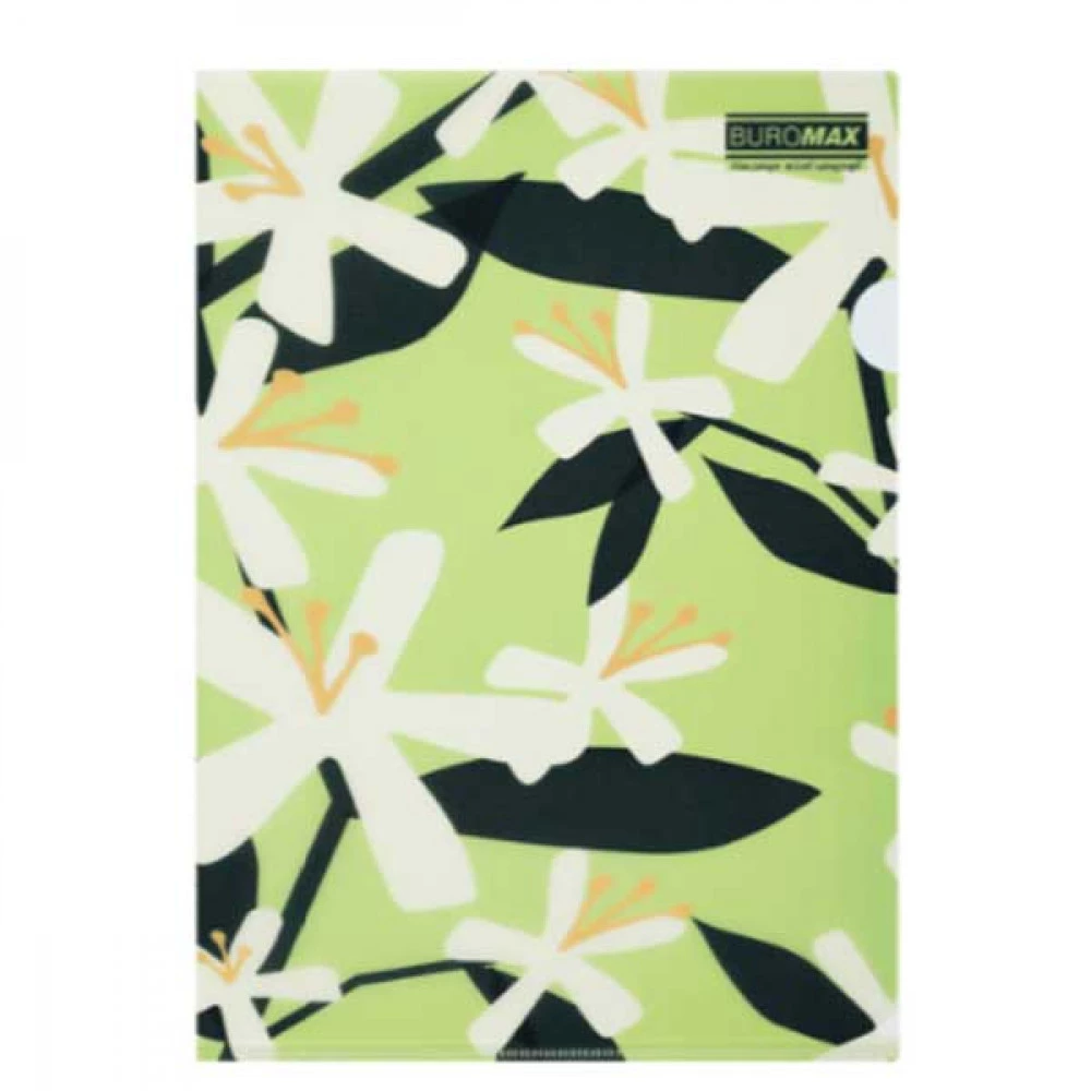 Кутник пластиковий А4 BuroMax ARABESKI 180мк BM3854-15 салатовий