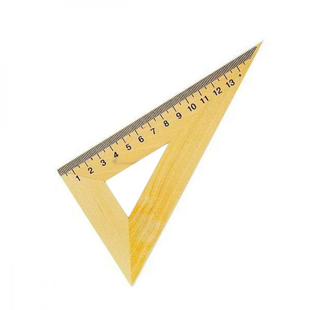 Трикутник дерев'яний 16 см (60х30х90)
