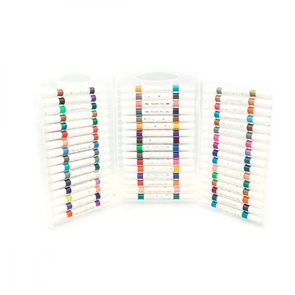 Набір скетч маркерів Aodemei М6146-48 48 шт Акрил Металик двосторонній пластик бокс