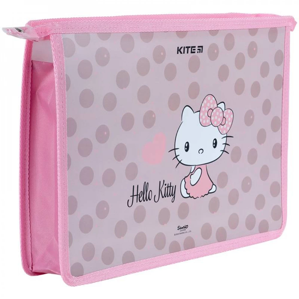 Папка пластикова А4+ на блискавці HK24-428 Hello Kitty
