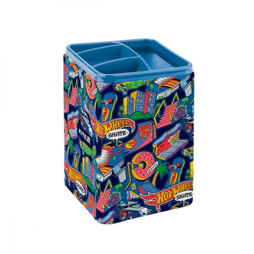 Підставка-склянка для ручок Kite HW25-105 Hot Wheels квадратний метал