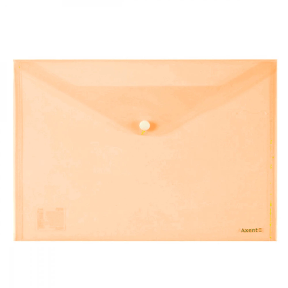 Папка – конверт пластикова А4 Axent 1402-26 на кнопці помаранчева