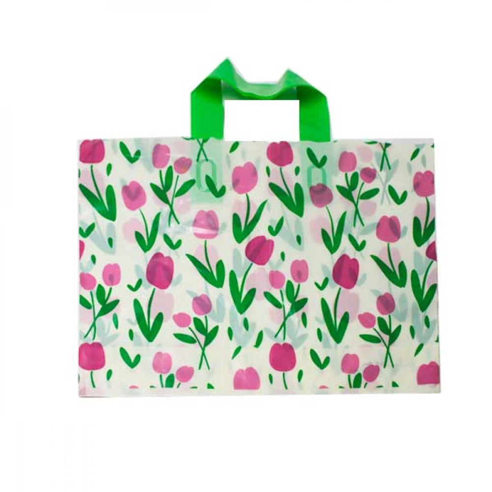 Пакет із петлевою ручкою 35*25см Тюльпани