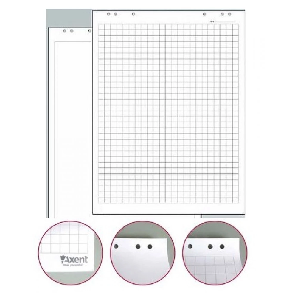 Блок для фліпчарта "Axent" в клітинку (20 аркушів) 8061