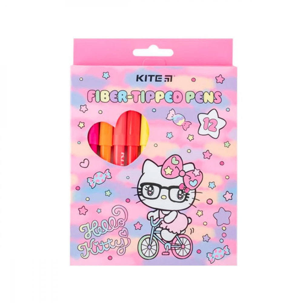 Фломастери 12кол Kite HK24-447 Hello Kitty