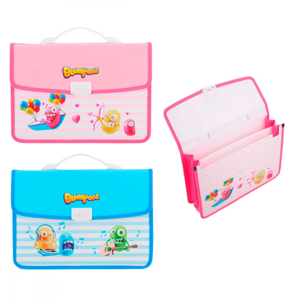 Портфель пластиковий А4 "Deli" 60002 2 відділення "Bumpees"