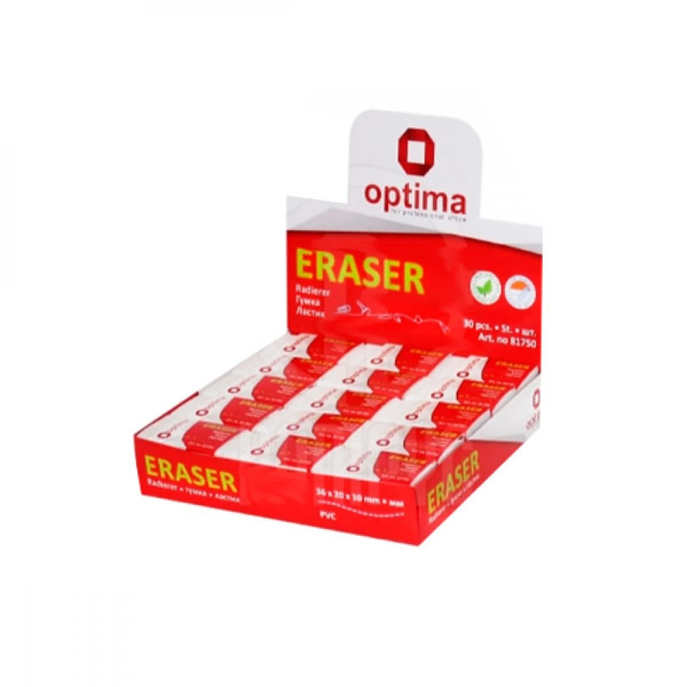 Гумка Optima O81750 в індивідуальній упаковці