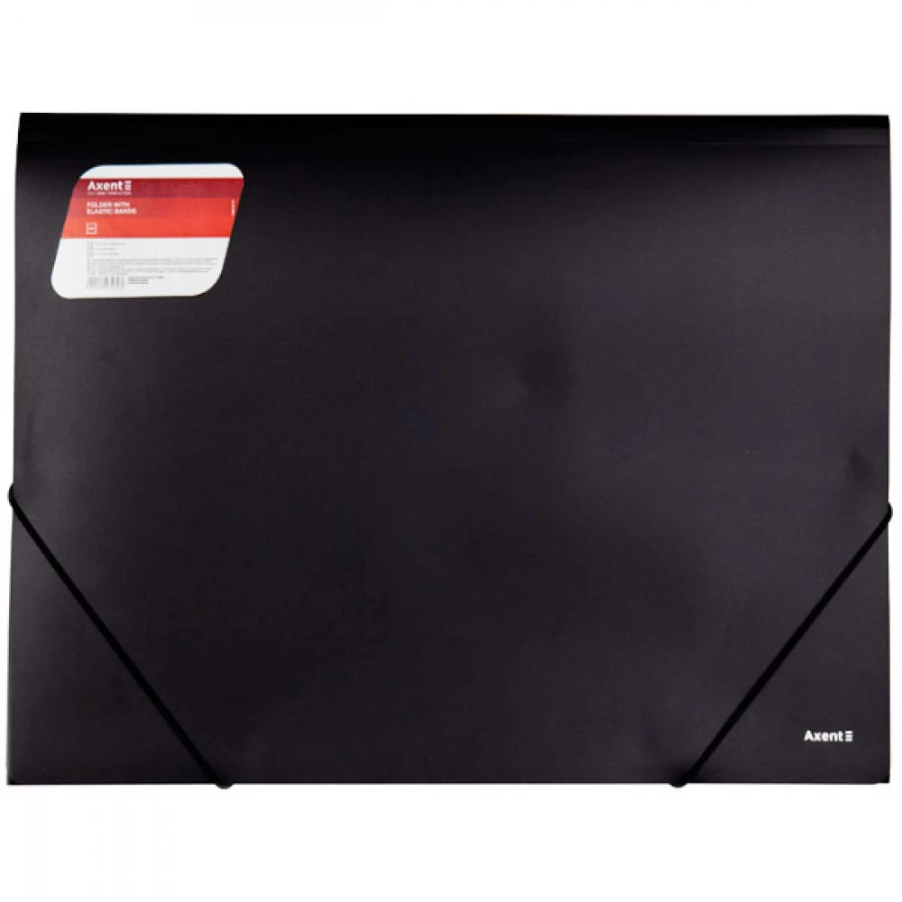 Папка пластикова А3 Axent 1506-01-А на резинках чорна