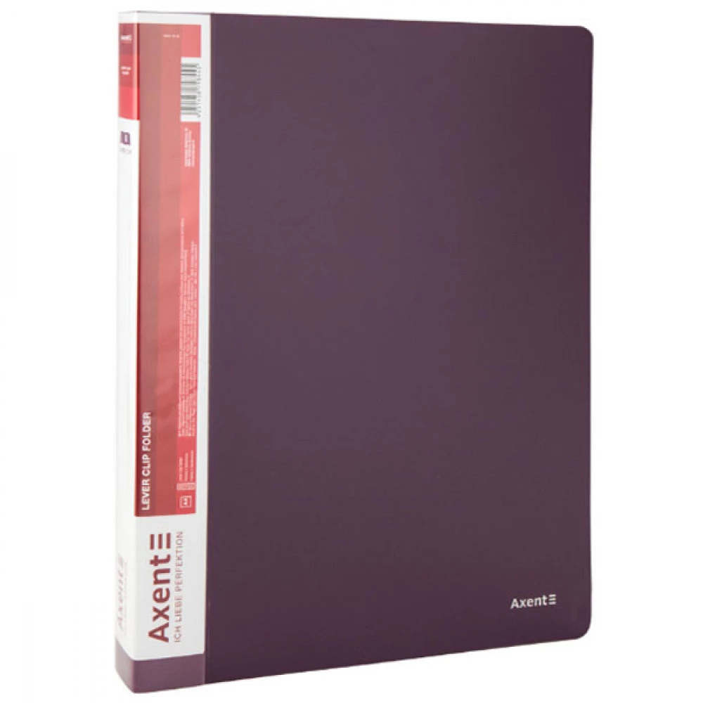 Папка пластикова А4 Axent 1301-11-А із затискачем сливова